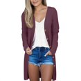 thumbnail image 2 of Delayuji Women’s Cardigan Sweater Lightweight Soft Long Knit Cardigan For Women Long Sleeve Open Front Coat With Pockets, 2 of 6