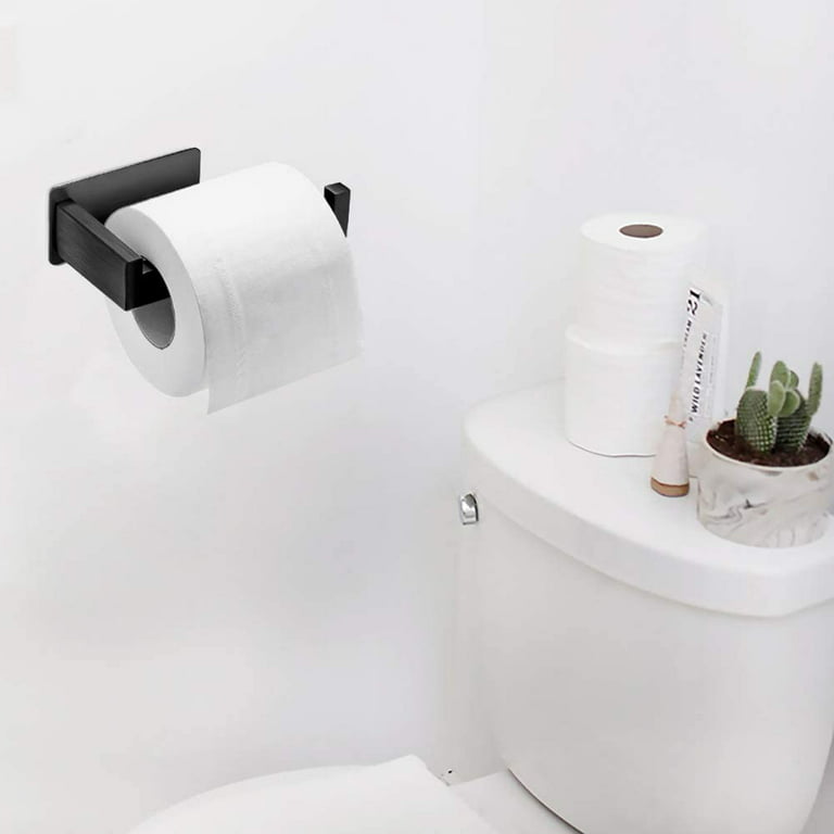 Toilet Paper Holder Wall Mount, Vertical Toilet Paper Holder, Toilet Roll  Holder for Bathroom Stick on Wall Stainless Steel Brushed, Toilet Holder
