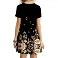 thumbnail image 4 of Xihbxyly Dresses for Women 2024 Women'S Summer Dress Sleeveless Ruffle Sleeve Round Neck Mini Dress Solid Loose Short Flowy Dress Wedding Guest Dresses for Women Black S Today Deal, 4 of 7