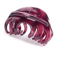 thumbnail image 3 of 2Pcs/set Large Chic Styling Hair Claw Clip Strong Holding Power Hair Clips Clamps Indoor Outdoor Hair Grip Hairpins Hairgrip for Women Girls Hair Barrettes For Thick Hair (wine red+blue), 3 of 4
