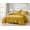 Mustard, variant on Chezmoi Collection Nora 3-Piece Mustard Ruffled Edge Trim Microfiber Comforter Set, King Size