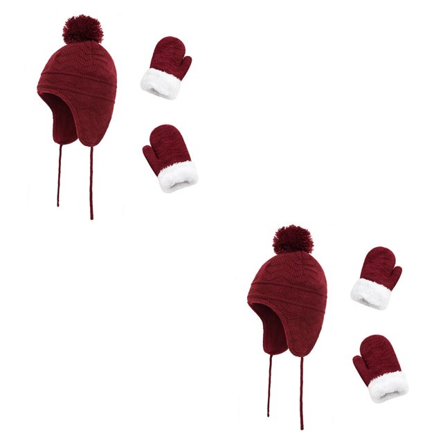 Jumpingount 1 Juego de gorro para niños, gorros cálidos de invierno, guantes clásicos para niños, hermoso accesorio de lana delicada para Type5 NO5