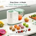 thumbnail image 6 of Momcozy AutoMeal Baby Food Maker – One-Step Auto Steam & Blend Food Processor, 15oz Large Cup & 6-Blade Design, Self-Cleaning, Auto 3-Stage Texture Settings for Effortless Homemade Baby Puree, 6 of 11