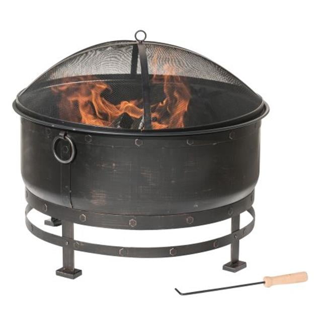 Dagan FP1025 Cauldron Style Wood Burning Fire Pit with 28 in. Dia
