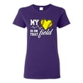 thumbnail image 1 of Wild Bobby, My Heart Is On That Tennis Field, Sports, Women Graphic Tee, Purple, Small, 1 of 4