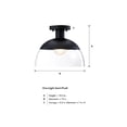 thumbnail image 2 of D308M-SF-MB Designers Fountain Rey - 1 Light Semi-Flush Mount -10.25 Inch Tall and 13 Inch Wide-Matte Black Finish, 2 of 8