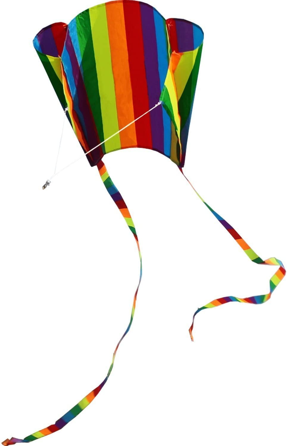 Xinxinyy Rainbow Parafoil Kite Polyester Ripstop Flying Kite Kid Adult