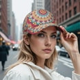 thumbnail image 7 of Traditional Tribal Baseball Cap – Mandala Ethnic Dad Hat with Boho Geometric Pattern, Spiritual Mystic Artistic Design, Comfortable Snapback, 7 of 7
