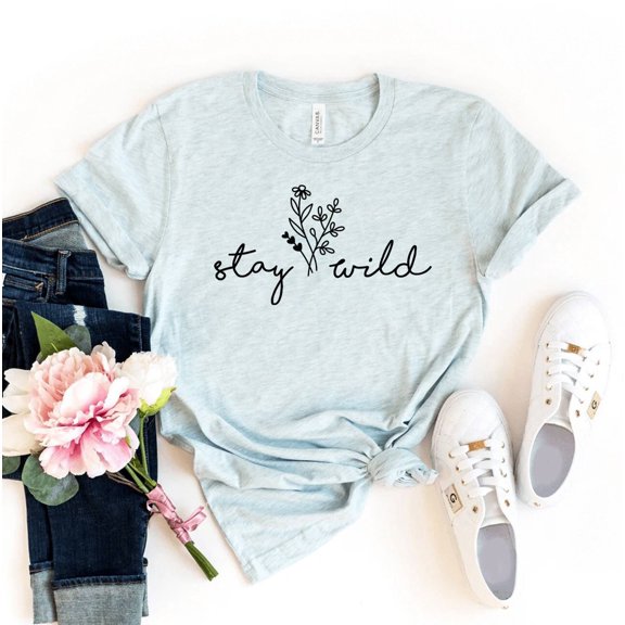Stay Wild T-shirt Boho Shirt Exploring Tee Hiking Gift Travel Shirts Women's Fashion Hippie Adventurers Top Life Graphic For Women Camping