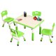 thumbnail image 1 of QinaQin Juego infantil de mesa y 4 sillas de 80 x 60 cm, ideal para aprendizaje, juegos, manualidades y actividades en casa o salón de clases, 1 of 8