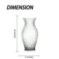 thumbnail image 5 of Clear Diamond-faceted Glass Vase for Flowers 5.0" W 8.0" H, 5 of 5