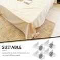 thumbnail image 3 of 4 Pcs Raccords de Rail de Lit Robustes en Acier Inoxydable Supports de Cadre de Lit Adaptateur en Forme de U Matériel de Support pour Lit Superposé Tête de Lit, 3 of 8