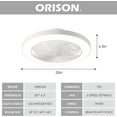 thumbnail image 6 of Orison Ceiling Fan with Light, 8029 White Regular - 19.7" Smart Low Profile Ceiling Fans with Light and Remote APP Control, 6 of 7