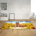 thumbnail image 2 of Vintage German Shepherd Says Hello Mother's Day Summer Sunflower Field Indoor Rug Alsatian Dog Lover Gifts Carpet Living Bed Room Sofa Home Decor - 12005, 2 of 5
