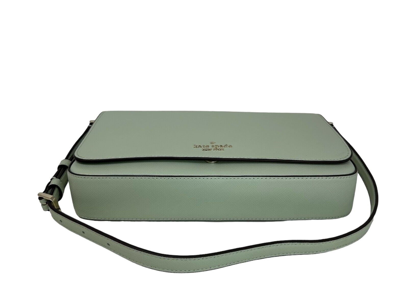 Kate Spade Staci Flap Shoulder Light Olive Saffiano Leather Bag KF371 $329