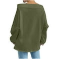 thumbnail image 3 of FAIWAD Women's Oversized Sweatshirt Off Shoulder Long Sleeve Pullover Top Trendy Casual Fall Winter Clothes, 3 of 7