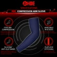 thumbnail image 3 of HDE Arm Compression Sleeves for Kids Youth Sports Basketball Shooting Navy Blue 2 Count - M, 3 of 5