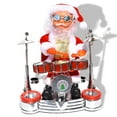 thumbnail image 1 of Doll Santa Claus Instrument Playing Shaking Head Singing Battery Operated Ornament, 1 of 10