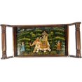 thumbnail image 3 of India Meets India Handicraft Wooden Serving Tray Serving Platter Set of 3, Best Gifting, Made By Awarded Indian Artisan, 3 of 5
