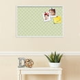 thumbnail image 3 of PinPix 34x22 Custom Cork Bulletin Board Argyle Light Yellow Poster Board Has a Fabric Style Canvas Finish, Framed in Argyle Light Yellow, by ArtToFrames (PinPix-642), 3 of 6