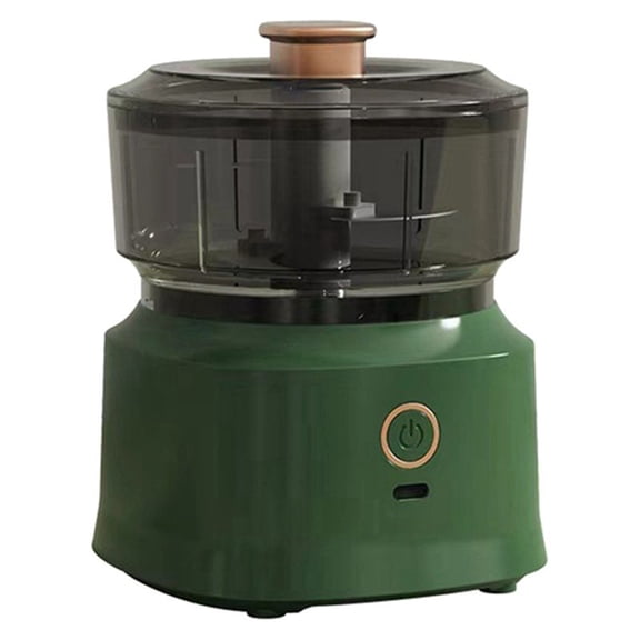 Electric Garlic Puree Grinder, Food Chopper, Meat Mini , Vegetable Cutting Tool Dark Green