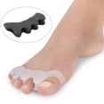 thumbnail image 3 of Separador de dedos superpuestos de silicona para cinco dedos, órtesis para pulgar valgo, clip para el cuidado de los dedos, funda protectora para dedos para hombres y mujeres, 3 of 5