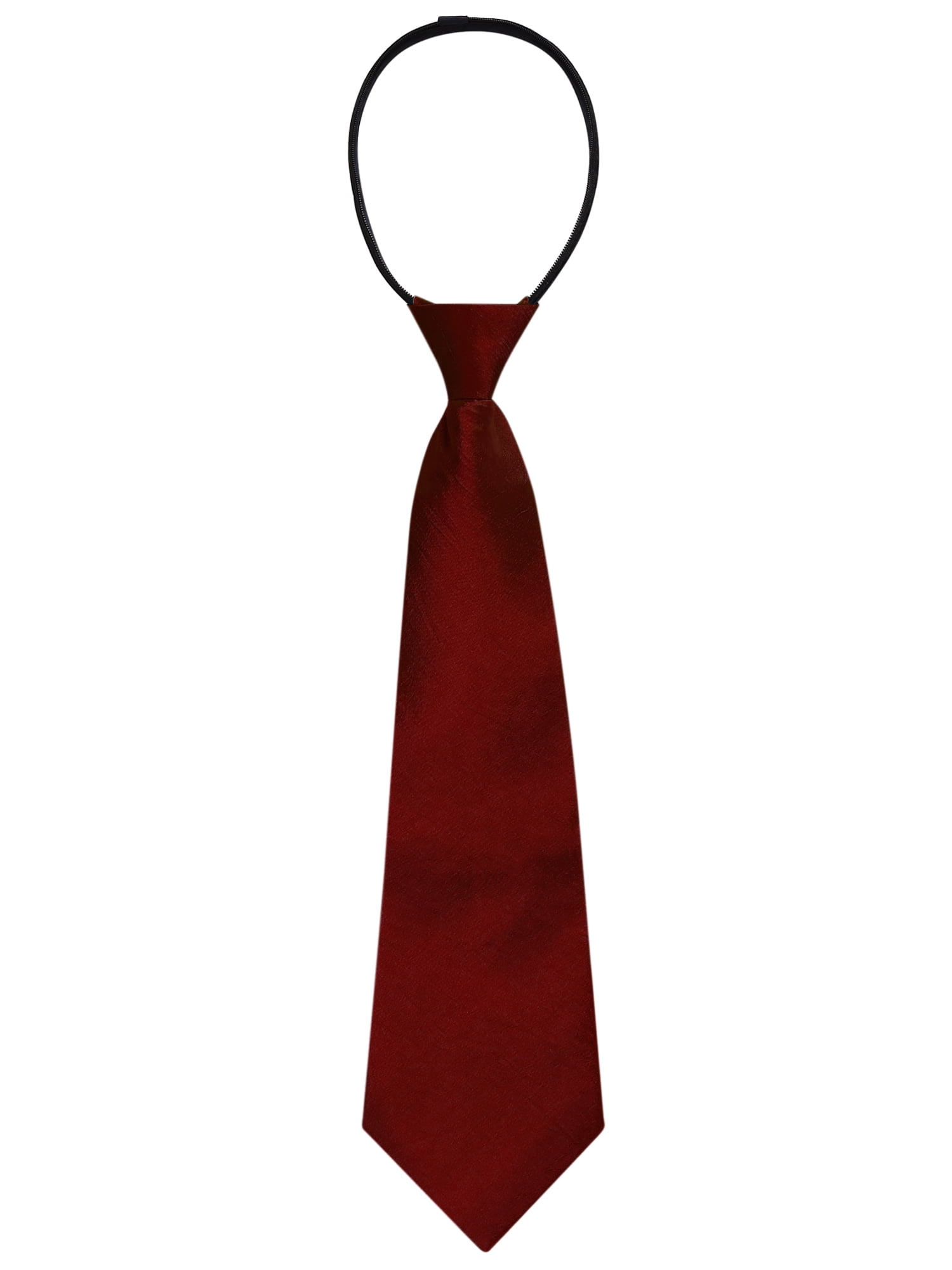 Allegra K Men's Pre Tied Pure Color Groom Zip Up Ties Adjustable Zipper