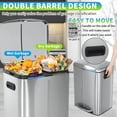 thumbnail image 5 of Dkelincs Kitchen Trash Can with Lid 10 Gallon/ 40L Step Trash Can with Foot Pedal Anti-Fingerprint Garbage Bin with Liner, Silver, 5 of 8