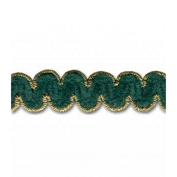 GOLD/HUNTER 5/8 INCH CHENILLE TRIM