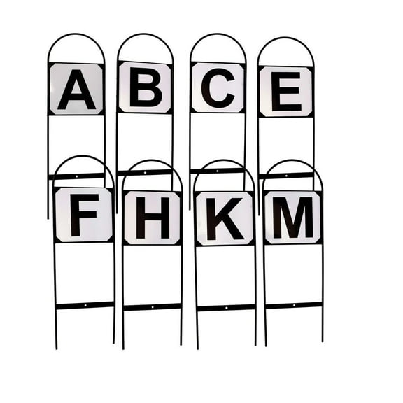 Schneiders Metal Dressage Arena Letters | Color Black | Set of 8 (ABCEFHKM)