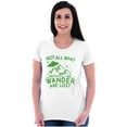 thumbnail image 4 of Not All Who Wonder Are Lost UFO Cute Womens Slim Fit Graphic Tee Brisco Brands S, 4 of 5