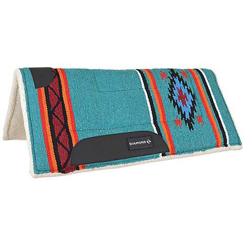 Circle Y Diamond R Fleece Pony/Barrel Pad Turquoise