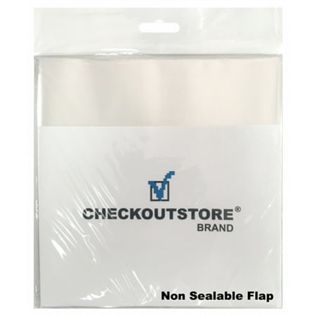 CheckOutStore 200 COS Clear Plastic OPP Outer Sleeves with Flap for 7