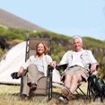 thumbnail image 2 of FDW Set of 2 Zero Gravity Chair, 250 lbs Weight Capacity Outdoor Folding Reclining Patio Lounge Camping Chairs with Pillow & Cup Holder, Steel/Textilene, Tan, 2 of 7