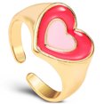 thumbnail image 1 of Bangcool Open Ring Heart Adjustable Simple Fashion Bohemian Ring Knuckle Ring for Women, 1 of 6
