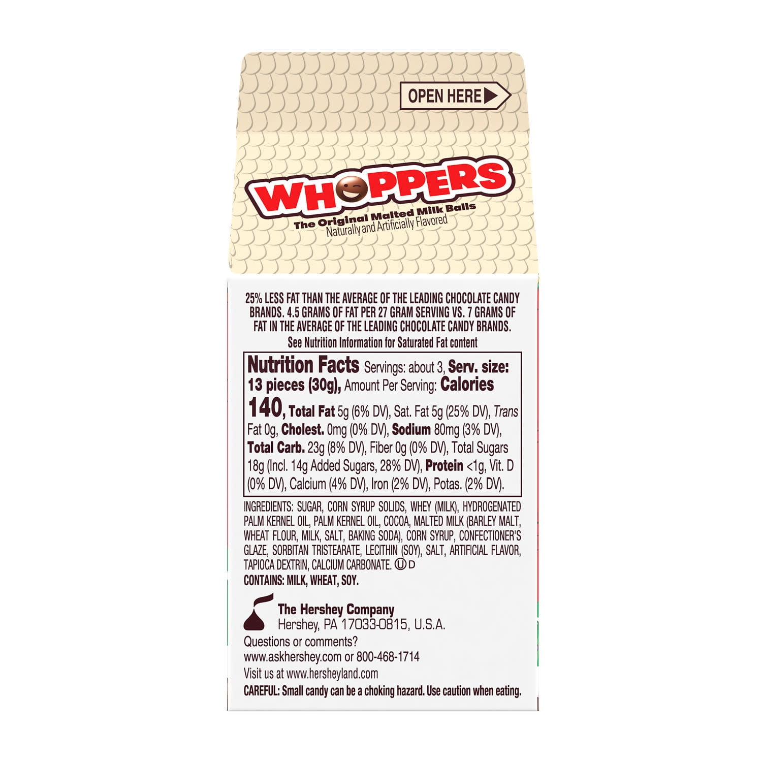 (4 pack) Whoppers Malted Milk Balls Christmas Holiday Candy Stocking Stuffers, Carton 3 oz