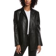Jacquemus womens Leather Jacket, 34, Black