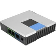 XXF-VoIP2 Ports Adapter, Voice Over IP Phone Adapter for Long Distance and Free Global Calls, Lightweight and Portable with Network Cable, Support SIP V2 Protocol (US Plug)&&