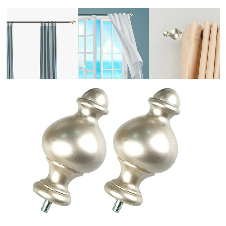 Curtain Rods for Windows 28 to 54 inch, 1 Diameter Heavy Duty Splicing  Curtain Rod with Bracket, Adjustable Easy Install Drapery Rod for Patio