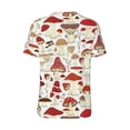 thumbnail image 3 of Balery Cartoon Mushrooms Baseball Jersey for Men Casual Button Down Shirts Short Sleeve Active Team Sports Uniform-Medium, 3 of 9
