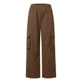 thumbnail image 5 of Womens Medium Waist Baggy Elastic Waist Sweatpants Casual Fleece Long Pants with Pockets Gyujnb,Size:M, 5 of 5