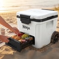 thumbnail image 4 of Ninja FrostVault 42-Qt Wheeled Cooler with Cold Dry Zone, Integrated Fridge-Temp Dry Storage Drawer, Premium Heavy-Duty Insulated Cooler, Keeps Ice for Days, FB242BL Lakeshore Blue, 4 of 8