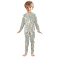 thumbnail image 3 of BZSMCE Unisex Pajama Set Snug-Fit Cotton Sleepwear Bunny Garden Printed, 3 of 7