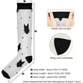 thumbnail image 3 of 1 Pairs Cat & Polka Dots Compression Socks for Women Men Knee High Stocking for Running, Athletic, Medical Gift, 3 of 7