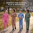 thumbnail image 5 of Essenclo Youth Kids Sweatsuit Jogger Outfit - Boys Girls Athletic Reversible Pullover Hoodie & Pants Activewear Clothes Set, 5 of 7