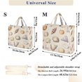 thumbnail image 2 of FORMRS Womens Corduroy Tote Bag Crossbody Shoulder Handbag with Pocket, Watercolor Seashells, 2 of 7