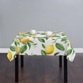 thumbnail image 2 of Lemon Flower Square/Round Tablecloths 54x54,Summer Yellow Green Plant Watercolor Table Cloth Table Cover Indoor/Outdoor Tabletop Decor for Wedding Holiday Party Dinner Baby Shower, 2 of 7