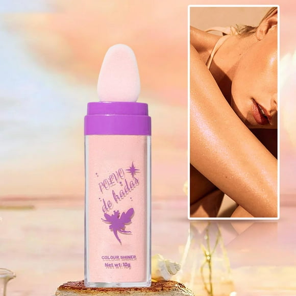 Resaltador en polvo Body Ilumina el contorno Recortar 10G Polvo suelto para reuniones familiares Fiestas nocturnas Chica Tono de piel medio Macarena Poder iluminador