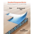 thumbnail image 3 of VEVOR Floor Underlayment 400 sq. ft, 3mm Laminate Flooring Padding with Attached Vapor Barrier, Heavy Duty Fiber+PE Film, Soundproofing & Noise Reduction for Vinyl & Wood(2 Rolls x 200 sq. ft), 3 of 9