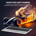 thumbnail image 3 of 15.6" IPS FHD Gaming Laptop, 6 Cores AMD Ryzen 5 6600H (Beat i7-1165G7 up to 4.5GHz) 32GB DDR5 RAM 1TB SSD 660M 6nm GPU-Computer with 100W Type-C Backlit Keyboard, Fingerprint Red, 3 of 7